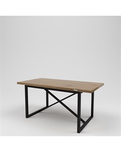 Стол обеденный лофт коричневый 160 0x75 0x80 0 см Kovka object