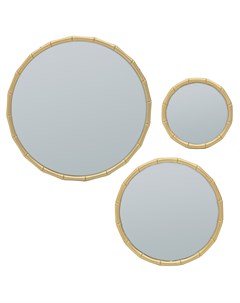Зеркало настенное набор 3 шт knoller золотой 2 0 см To4rooms