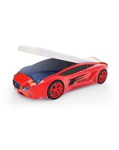 Кровать машина карлсон roadster лексус с подъемным механизмом с подсветкой дна и фар красный 105x49x Magic cars