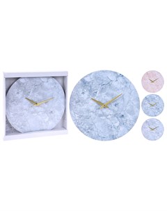 Часы настенные с декором мрамор garda decor голубой Garda decor