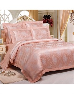 Постельное белье 2 х спальный комплект розовый 60x45x12 см Kingsilk
