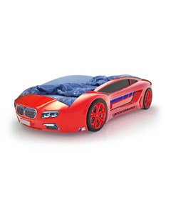 Кровать машина карлсон roadster бмв без доп опций красный 105x49x174 см Magic cars