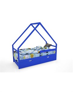 Кровать домик scandi без доп опций синий 76x142x165 см Magic cars
