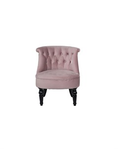 Кресло низкое дымчато розовое велюровое розовый 46x70x61 см Garda decor