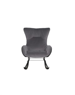 Кресло качалка велюровое серое серый 90 0x93 0x72 0 см Garda decor