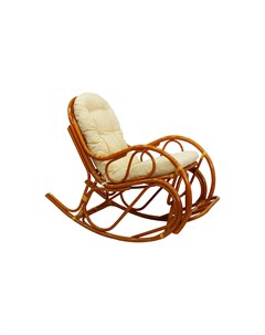Кресло качалка с подножкой коричневый 60x100x127 см Ecogarden