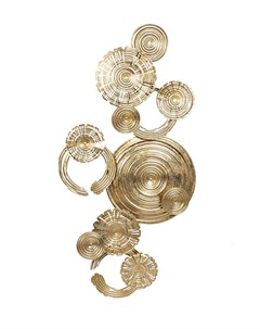 Панно декоративное золотые круги золотой 69x135x6 см Garda decor