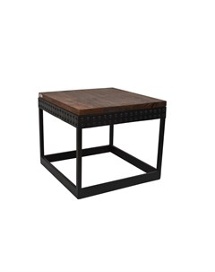 Столик журнальный с квадратной деревянной столешницей коричневый 51x44x51 см Abby décor