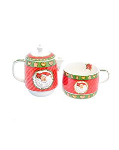Заварочный чайник с кружкой christmas time красный Royal classics