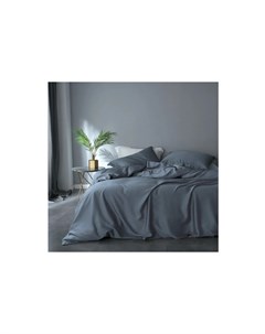 Комплект постельного белья 2 спальный gently smoke blue синий 43x10x32 см Elhomme