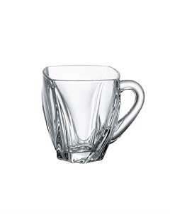 Набор кофейных чашек neptune прозрачный Crystalite bohemia