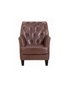 Кожаное кресло noff коричневый 80x109x80 см Mak-interior