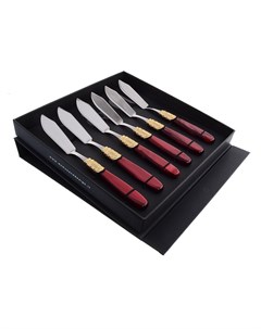 Набор столовых ножей для рыбы victoria gold серебристый Domus