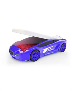 Кровать машина карлсон roadster лексус с подъемным механизмом с подсветкой дна и фар синий 105x49x17 Magic cars