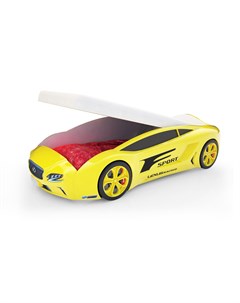 Кровать машина карлсон roadster лексус с подъемным механизмом с подсветкой дна и фар желтый 105x49x1 Magic cars