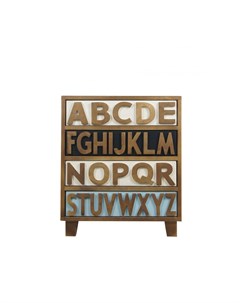 Комод alphabeto birch коричневый 60x70x35 см Etg-home