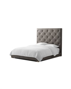 Мягкая кровать dark velvet 140 200 серый 156 0x150x215 см Myfurnish