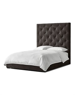 Мягкая кровать velvet 140 200 серый 156 0x150x215 см Myfurnish