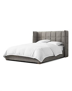 Мягкая кровать cube 160 200 серый 180x100x215 см Myfurnish