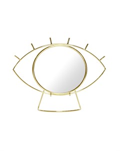 Зеркало настольное cyclops золотой 43x28x3 см Doiy