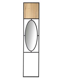 Панель для прихожей с зеркалом loft черный 50x230x2 см R-home