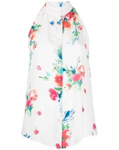 Блузка с вырезом халтер и цветочным принтом Boutique moschino