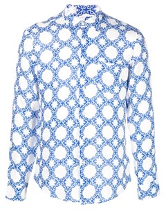 Рубашка с узором и асимметричным подолом Peninsula swimwear