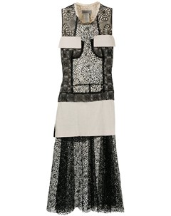 Кружевное платье со вставками Yohji yamamoto pre-owned