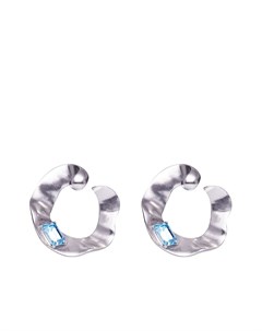 Серьги кольца с кристаллами Oscar de la renta