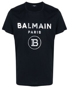 Футболка с короткими рукавами и логотипом Balmain