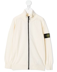 Куртка на молнии с нашивкой логотипом Stone island junior