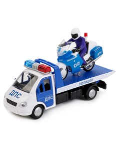 Игровой набор Полиция газель эвакуатор мотоцикл Технопарк