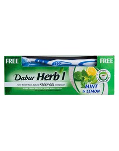 Зубная паста Herb l Mint Lemon щетка Dabur