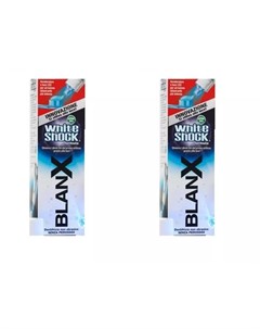 Набор Зубная паста отбеливающая Вайт шок со светдиодным активатором 50мл 2 штуки Специальный уход Blanx
