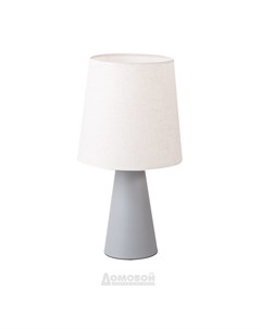 Лампа настольная 1 Е27 40Вт h 42 см MT60370 1С текстиль металл серый белый D+