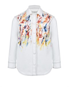 Белая джинсовая куртка с разноцветным принтом детская Philosophy