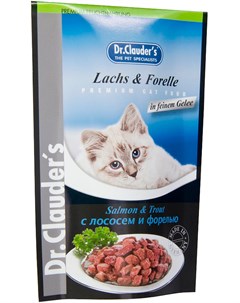 Для взрослых кошек с лососем и форелью в желе 100 гр Dr.clauder’s