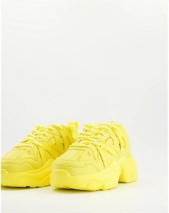 Желтые кроссовки на массивной подошве Deejay Asos design