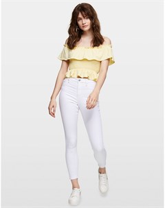 Белые зауженные джинсы с завышенной талией из переработанного хлопка Lizzie Miss selfridge