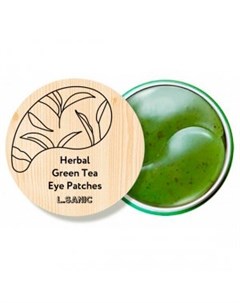 Гидрогелевые патчи для глаз с зеленым чаем Herbal Green Tea Hydrogel Eye Patches L'sanic (корея)