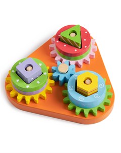 Развивающая пирамидка шестеренки Треугольник Andreu toys