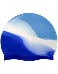 Шапочка для плавания силиконовая B31518 2 голубой бело васильковый Sportex