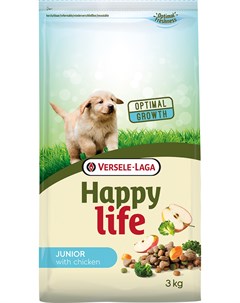 Happy Life Junior Chicken для щенков с курицей и рисом 3 кг Versele-laga
