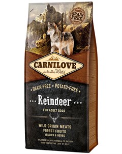 Carnilove Dog Adult Reindeer беззерновой для взрослых собак всех пород с мясом северного оленя 1 5 к Brit*