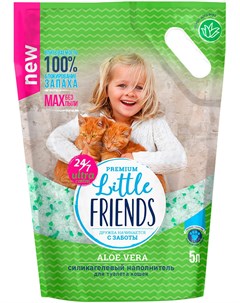Aloe Vera наполнитель силикагелевый для туалета кошек с ароматом алоэ вера 5 л Little friends