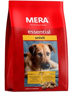 Essential Dog Adult Univit для взрослых собак всех пород с нормальным уровнем активности с птицей 1  Mera