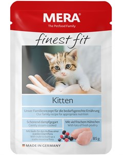 Finest Fit Kitten для котят с птицей 85 гр Mera