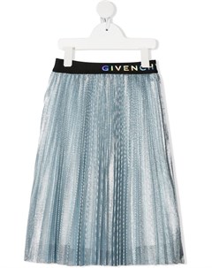 Плиссированная юбка с логотипом Givenchy kids