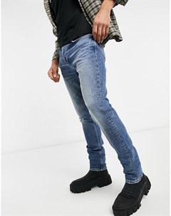Выбеленные суженные джинсы с рваным дизайном Bellfield