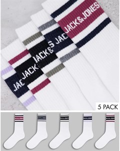 Носки стандартной длины с разноцветными логотипами Jack & jones